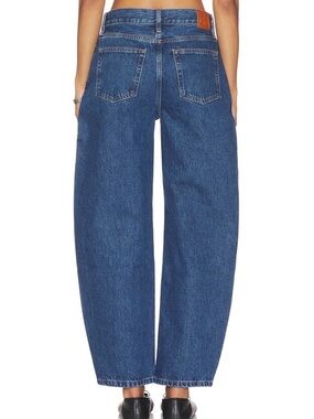 Anine Bing s 26 Fritz Jeans Barrel Fit High Rise Denim Blue